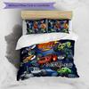 3pcs Blaze and the Monster Machines1 Cover Set - Personalized Name, HD Printed Bedding with 1 Cover and 2 Pillowcases - Perfect for Home Decor,