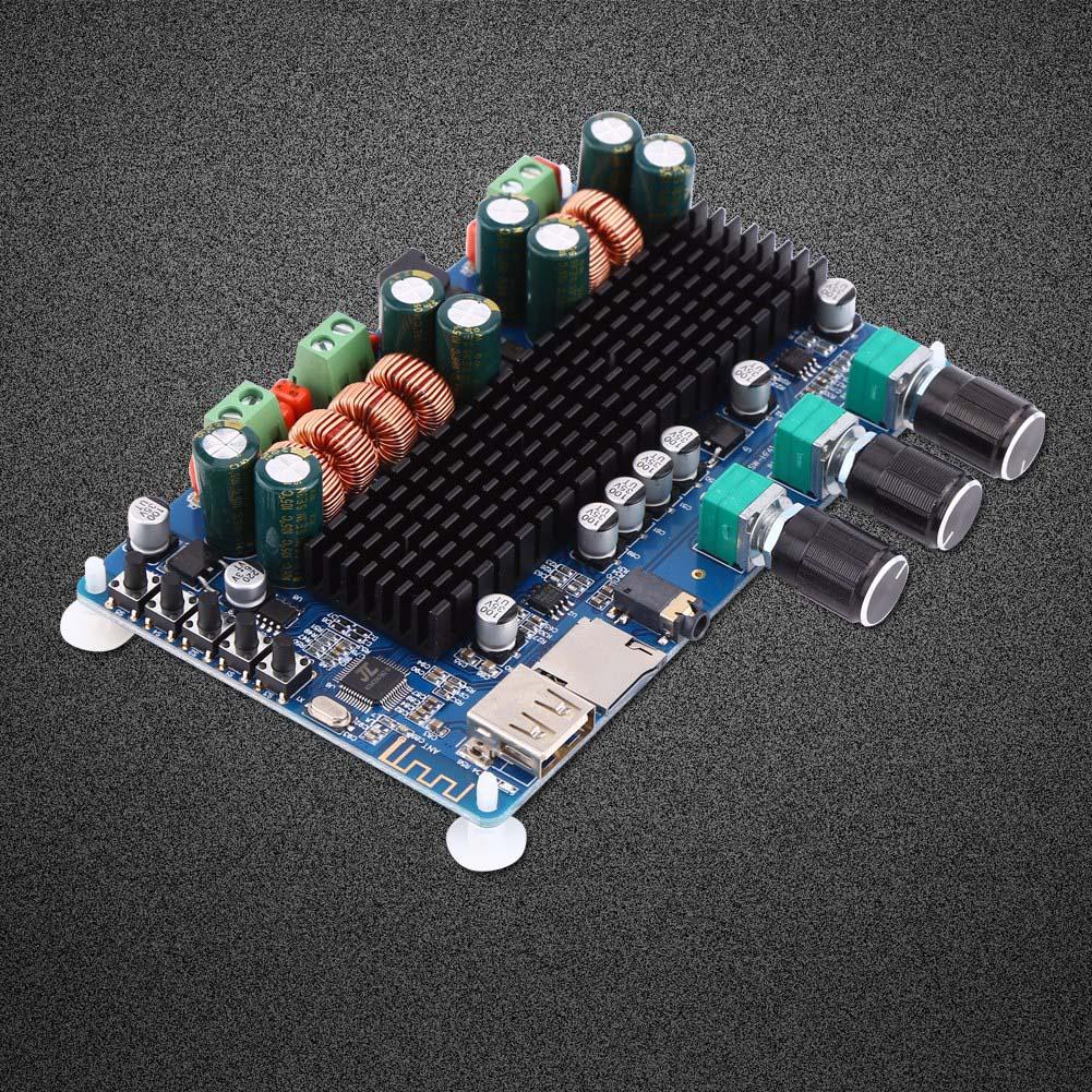 Цифровой 2.1-канальный усилитель, плата Bluetooth, USB, TF-вход, 50 Вт + 50 Вт, стерео, 100 Вт, выход на сабвуфер