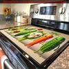 1 шт. Резиновый коврик для сушки с овощным принтом для кофейни, ресторана, кухни, ковер, скатерть для посуды, прочный диатомовый коврик для стола, коврик для питомца, кофейная посуда