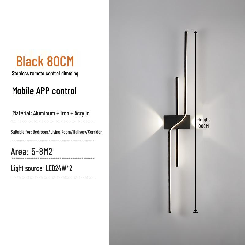 Minimalist Long Strip Light for TV Background, Bedroom, or Staircase Decor