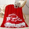 Red Tree Forest Logo Flannel Blanket-Soft and Suitable for Sofas,Beds,Offices,Travel,All Seasons,Great Gift for Holidays and Birthdays.