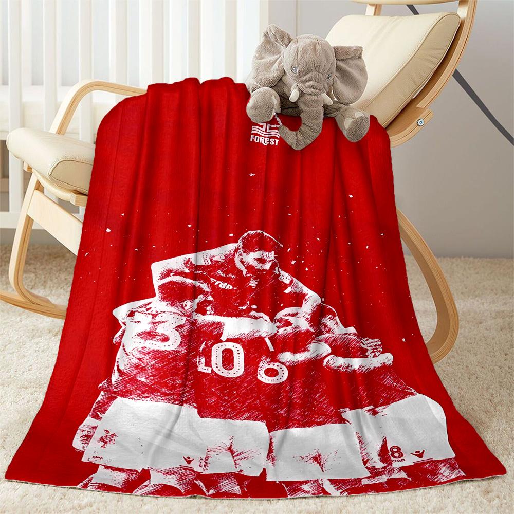 Red Tree Forest Logo Flannel Blanket-Soft and Suitable for Sofas,Beds,Offices,Travel,All Seasons,Great Gift for Holidays and Birthdays.