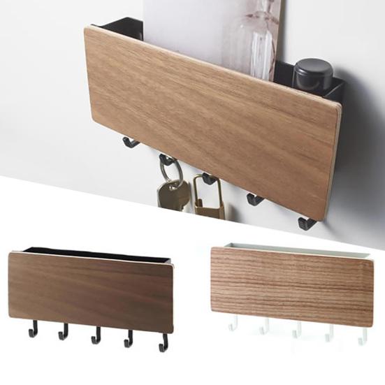 Декоративная настенная полка для домашнего офиса, крючки для ключей, подвесной держатель для хранения, органайзер
