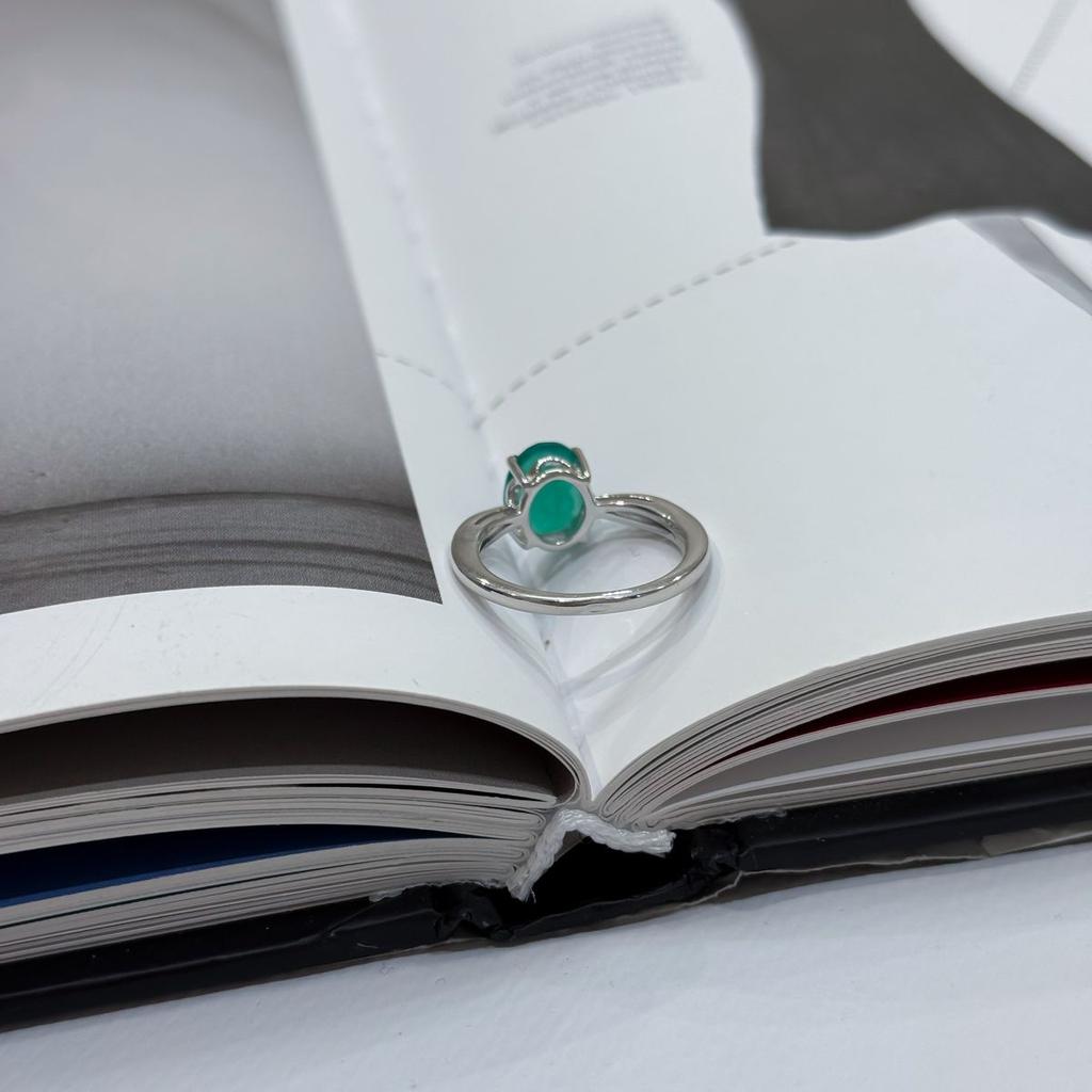Серебряное кольцо с натуральным агатом 2.323ct, вес изделия 3,14 гр (2171010)