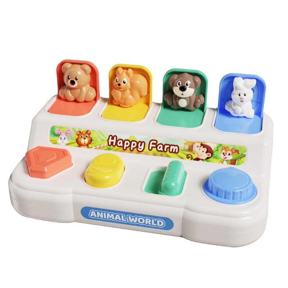Cartoon Animals Interactive Animal Toy Box Montessori Animal Sensory Toy Children