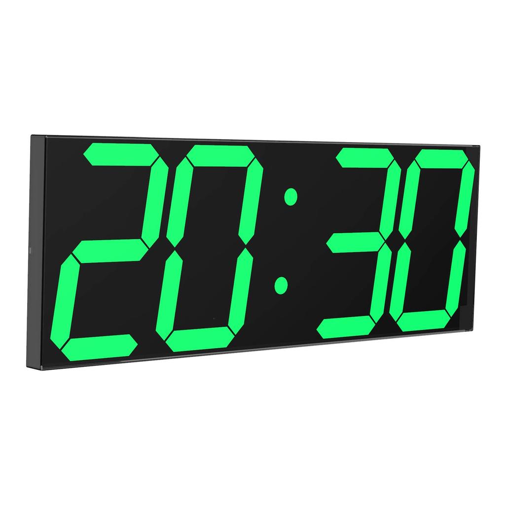 CHKOSDA Digital LED Clock Wall Hanging 18 Inch Large Alarm Clock Remote Control Count Timer Clock Automatic Dimmer Big Calendar and Thermometer and