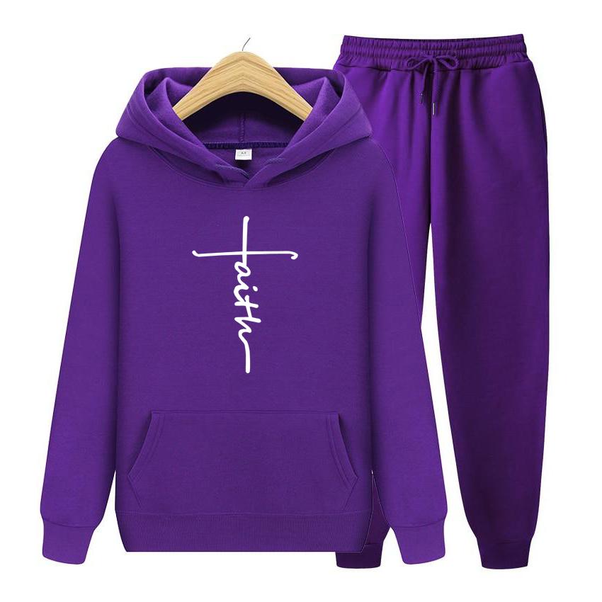 Women Long Sleeve Hoodie Set  2 Piece Set Hoodies+Pants Sets Hoody Sweatshirt Sport Joggers Sweatpants Suit