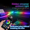 14 в 1 Автомобильная светодиодная RGB-лента для атмосферной подсветки, акриловая полоса, пульт ДУ, приложение