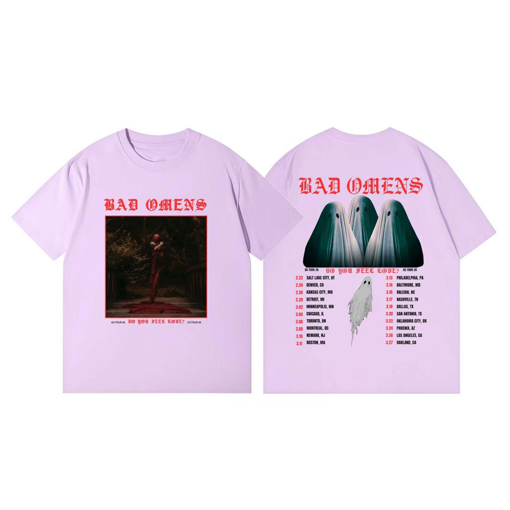 Bad Omens Do You Feel Love Tour 2026 Graphic T Shirts Gothic Vintage Short Sleeve T Shirt Men Women Fashion Casual Loose Tshirt