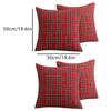 Christmas Pillow Cases Scottish Tartan Plaid Cushion Covers Bed Sofa Pad Party Decor Throw Pillow Cover Holiday Decors 45/50cm