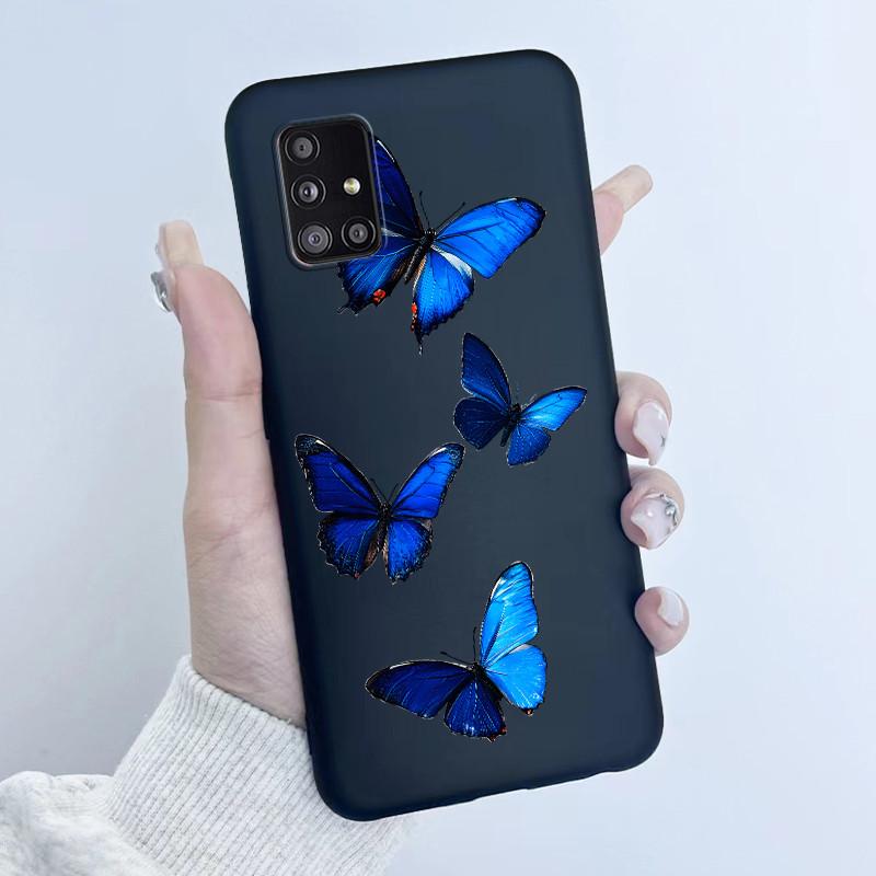 Чехол для телефона Samsung Galaxy A51 A71 5G Девочка с бабочкой Мягкий силикон ТПУ Задняя крышка SM-A516B A516N A516V A716V A716U Чехлы
