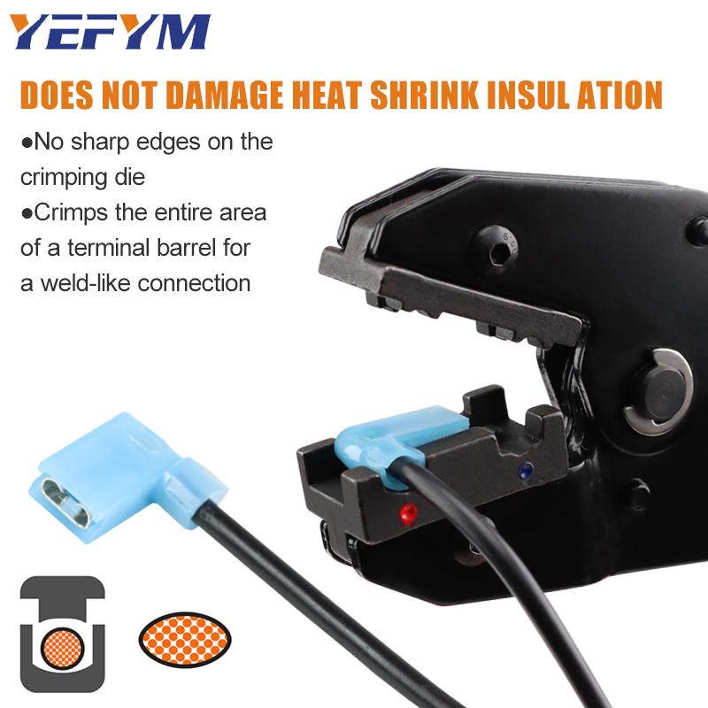 Инструмент для обжима изолированных флажковых клемм — щипцы для проводов с храповым механизмом — AWG 15–13 (1,5-2,5 мм²) - Щипцы для клемм с храповым механизмом — инструмент для электрического обжима