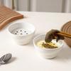 Ceramic Dipping Sauce Bowl Creative Double-layer Filter Soup Bowl Hot Pot Drip Oil Bowl  Home