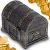 ARIKA Сундук с сокровищами Игровой ящик Пиратские золотые монеты Набор сокровищ из 100 штук (Античный)