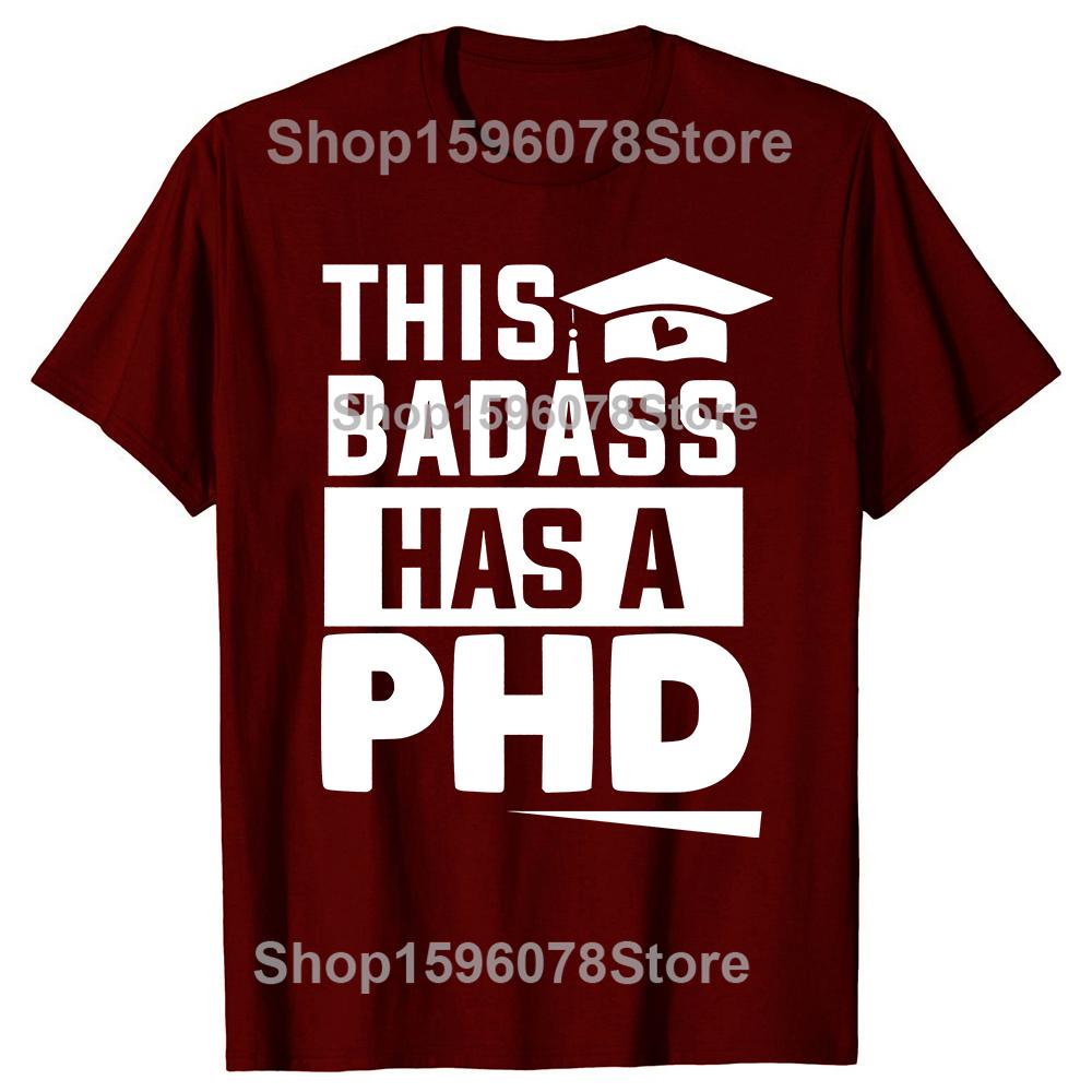 Смешные футболки для выпускников PhD, докторантов, мужчин, женщин, модные повседневные футболки, 100% хлопок, свободные, оверсайз