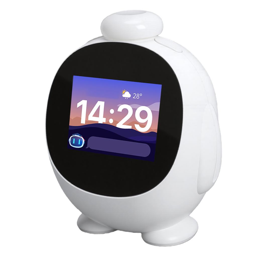 Умный робот ИИ для детей, переводчик языка, прогноз погоды, обучающий умный будильник, настольный робот с 2,8-дюймовым экраном для обучения