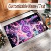 Music General Theme Soft Crystal Velvet Rug Custom Name & Text Print Non Slip Floor Rug for Bedroom Living Room