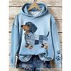 Womens 3D Animal Print Hooded Long Sleeve Sweatshirt Streetwear Casual Top