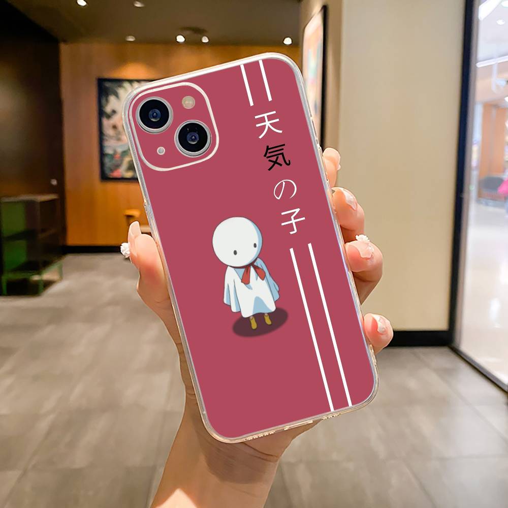 W-W-Y-Weathering- With- You Phone Case For iPhone17,16,15,14,13,12,11 ,Pro Max, Plus Soft Silicone Transparent Cover