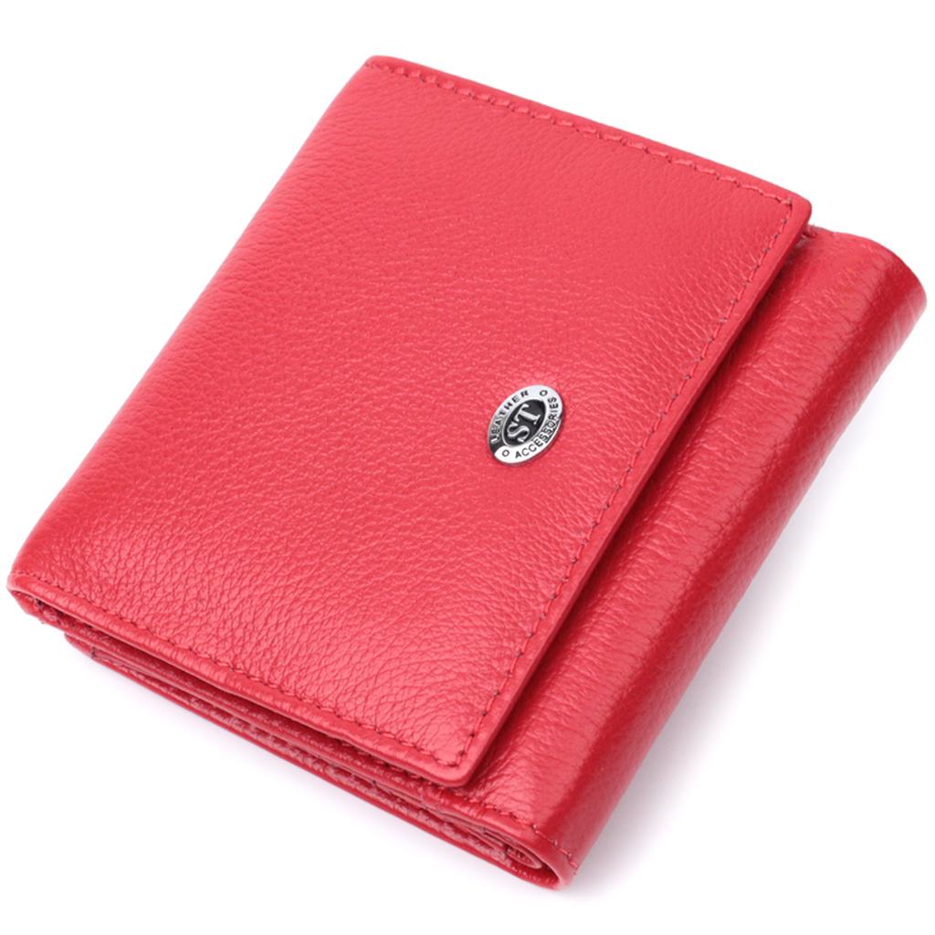 Comfortable Wallet for Women Made of Genuine Leather ST Leather 22710 Red