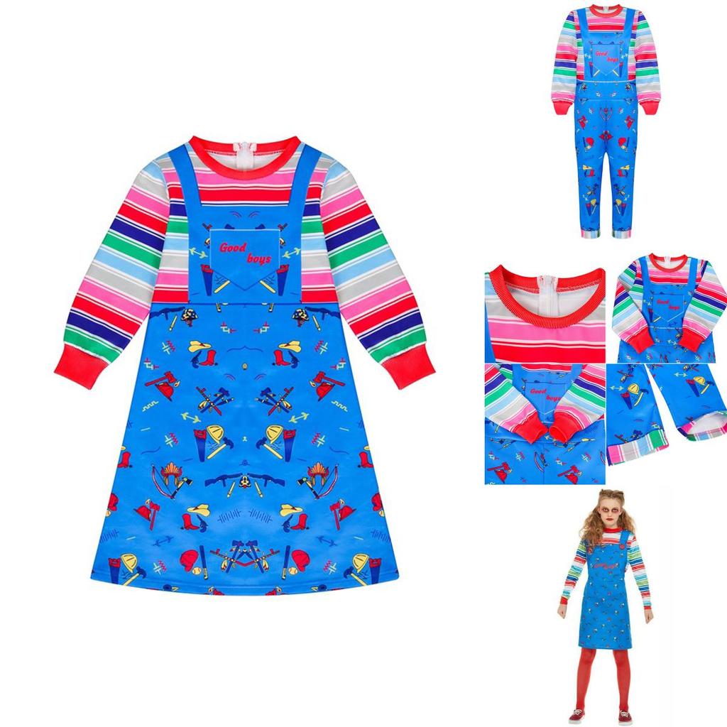 Очаровательный лицензированный костюм Чаки для детских игр на Хэллоуин, детский маскарадный костюм