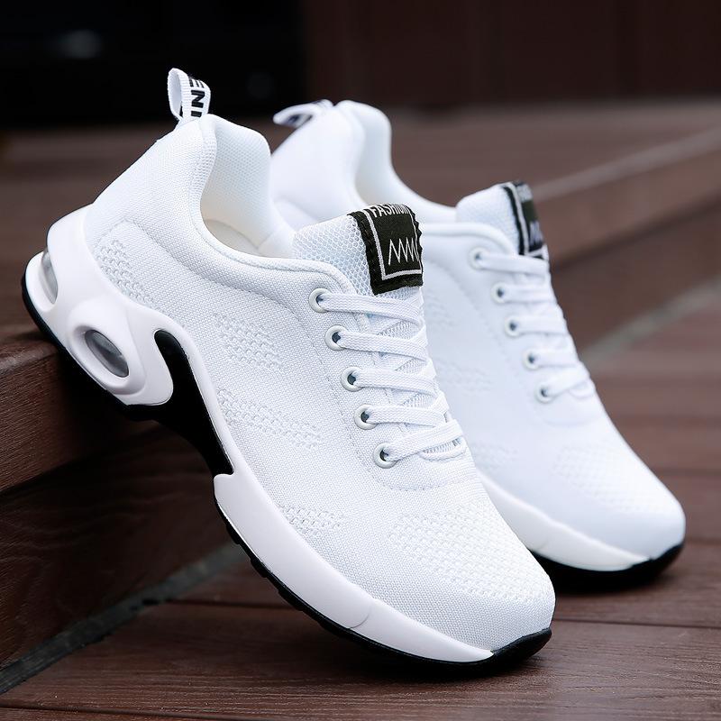 Summer New Mesh Casual Shoes Women's Thick Soled Non Slip Sports Running Shoes Couple's Large Vulcanized Shoes Man Zapatos