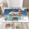 Christmas Floor Mat Festive Atmosphere Feeling Absorbent Non-slip Foot Mat Household Door Floor Mat