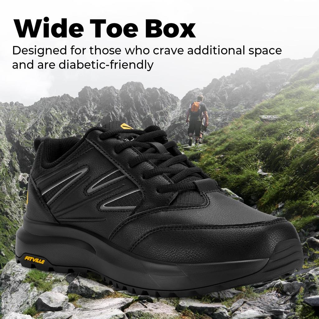 [FitVille] Mountaineering Trekking Shoes Men's Wide Waterproof 29.5 Cm E4