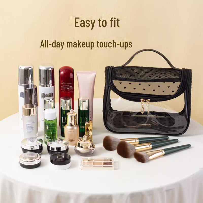 Большая вместительная прозрачная косметичка из ПВХ - водонепроницаемая сумка для хранения для женщин