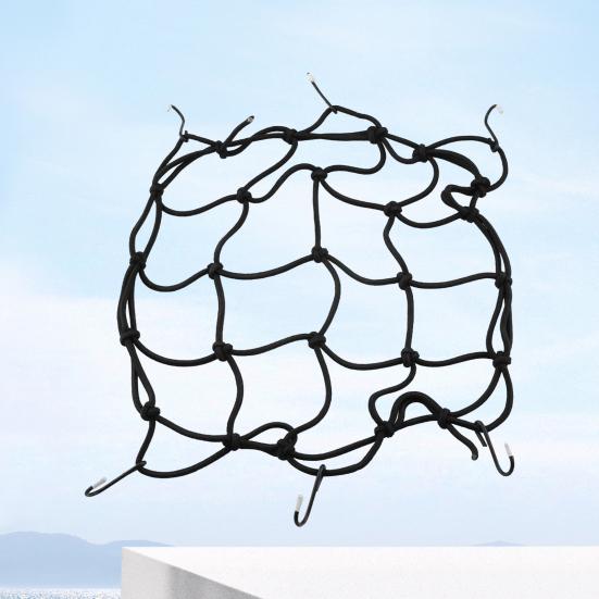 Adjustable Bungee Cargo Net Universal 30cm X 30cm Black Luggage Mesh for Motorcycle
