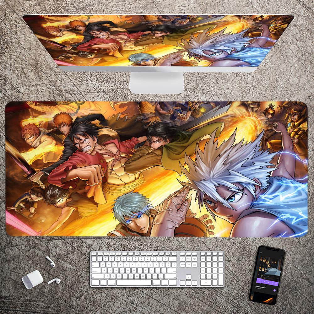 Japanese Anime Mousepad Large Gaming Mouse Pad LockEdge Thickened Computer OOne Piece DLLuffy Zoro Keyboard Table Desk Mat