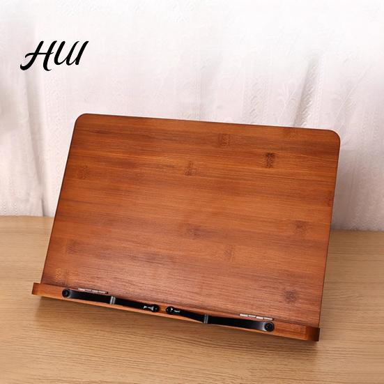 Anti-fatigue Reading Stand Bamboo Book for Kids, Adjustable Foldable Rack Computer Children, Multifunctional Desktop Holder Textbooks Portable Desk