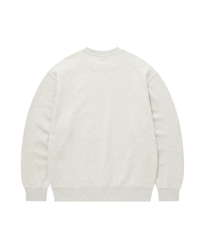 COVERNAT Arch Lettering Sweatshirt Oatmeal