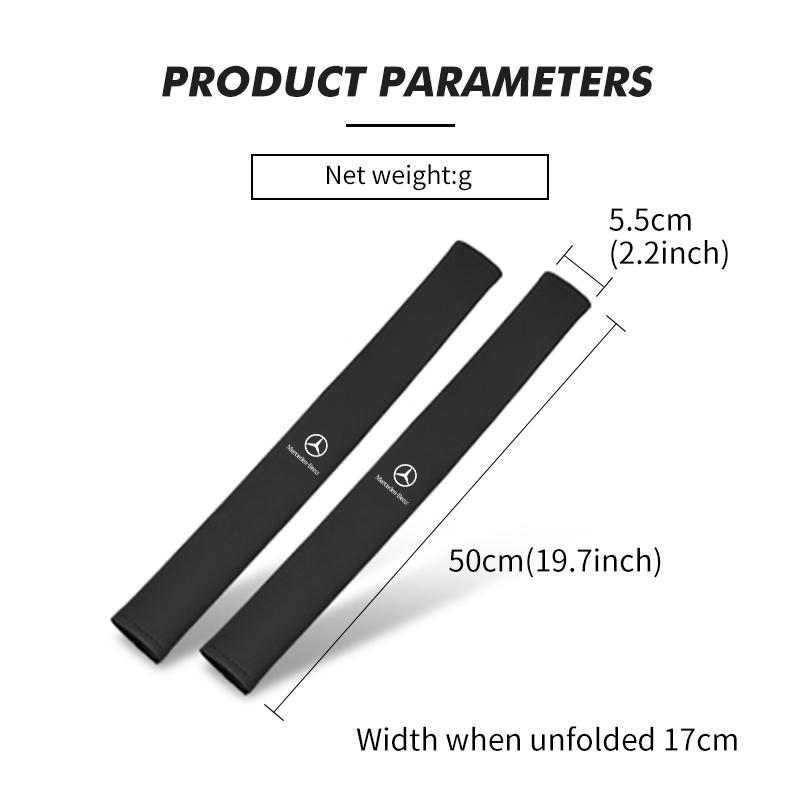 XUV2 Car Extended Belt Cover Shoulder Pads Leather Seat Belt Cover For Benz AMG A C E S G Class W201 W210 W108 W204 W205 W203