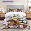 Japanese Anime Cartoon N-Narutos Famous U-Uzumakis N-Narutos Comfortable Duvet Cover and Pillowcase(1 * Duvet Cover + 2 * Pillowcase, Without core)G21