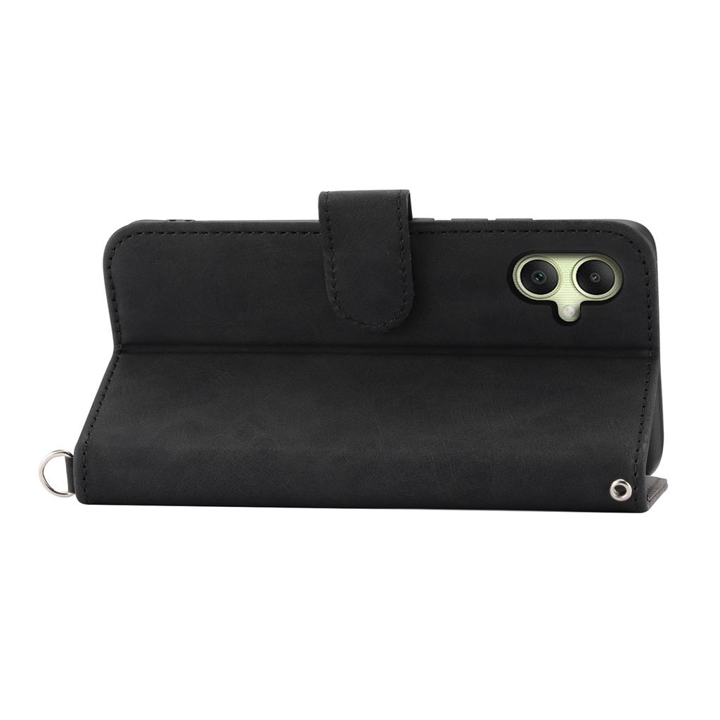 For Samsung Galaxy A06 4G Case Flower Pattern PU Leather Wallet Phone Cover with Strap