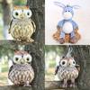 Plush Owl Eye Mask Toy Animal Doll Gift For Kids And Collectors