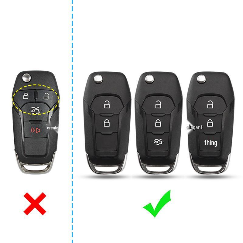 Ford Car Key Shell - Fits Ranger, Mondeo, F150, Carbon Fiber Design
