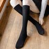 Женские гольфы, хлопковые зимние теплые носки, белые, черные вечерние сексуальные длинные носки для танцев, модные носки до середины икры