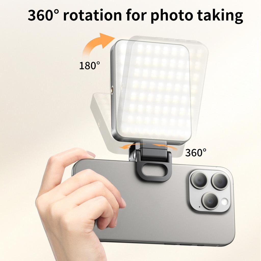 Magnetic LED Video Light Pocket LED Fill Light 3000K 6500K Dimmable Video Conference Light for Smartphone Laptop Tablet