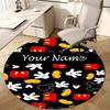 Personalized M-Mickey Round Chair Office Rug - Perfect for Mat, Office Chair & More - Ideal Gift for Birthdays and Holidays