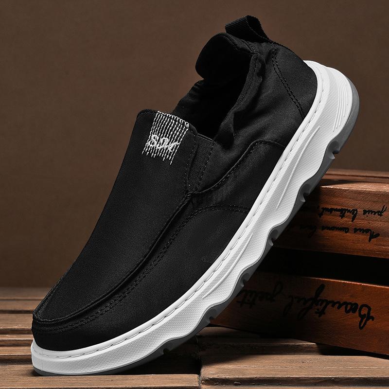 Ткань для зонта мужская обувь лето новая ленивая одна педаль спортивная и повседневная обувь для скейтборда старые пекинские тканевые туфли