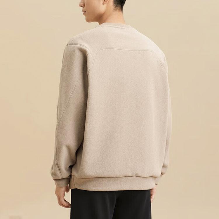 Anta Тренировочная серия однотонный круглый вырез пуловер флисовый свитшот мужской свитшот темно-серый коричневый 952347704-3