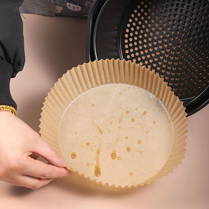 Одноразовый бумажный вкладыш для фритюрницы, антипригарный коврик для пароварки, круглые бумажные коврики для выпечки