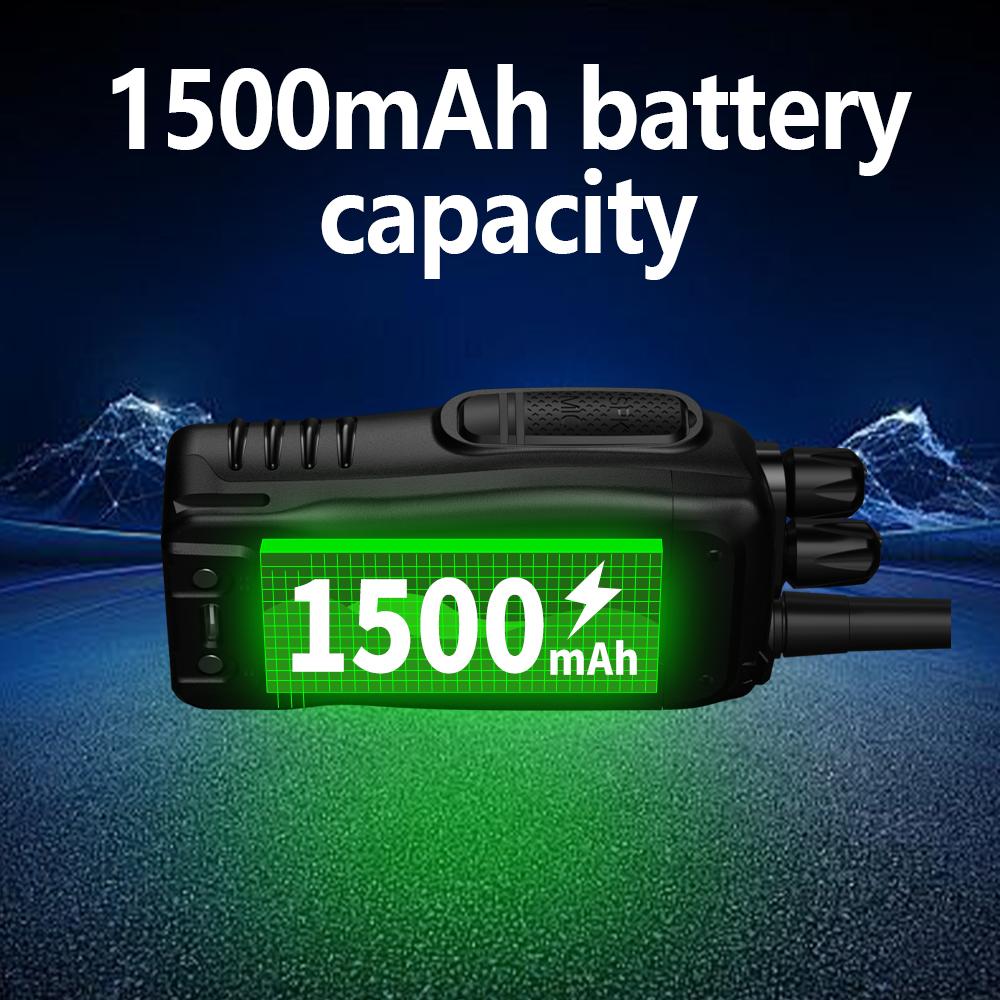 2PCS Baofeng Portable Wireless Handheld Walkie Talkie Upgrade BF-888S Plus Long Range UHF 430-440MHz 16CH Type-C Charging Radio