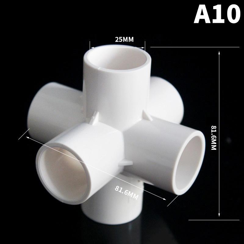 Heavy Duty PVC Pipe Coupler 20/25/32/40/50mm 3/4/5/6 Way 3D Connectors for Agricultural Irrigation DIY Pipe Rack Plumbing Repairs