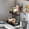 2-Tier Adjustable Storage Rack Kitchen Storage Rack Bathroom Under Sink Storage Rack for Home Kitchen Bathroom Storage