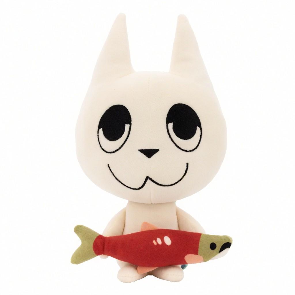 Kitty Cute Webfishing Plush Charming Cat With Fish In Mouth Design Animation