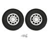 2PCs Front Wheel for Tamiya 1 14 RC Truck Tractor with Aluminum Alloy 10 Hole Wheel Hub