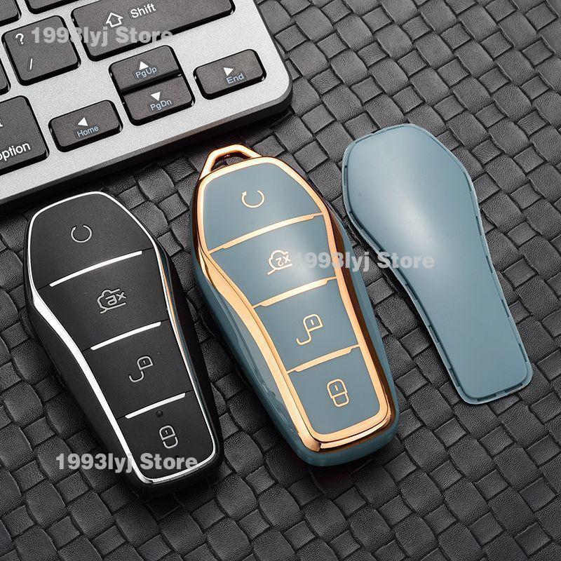 Car Key Holder Keychain For BYD Seal Silicone TPU Case Key